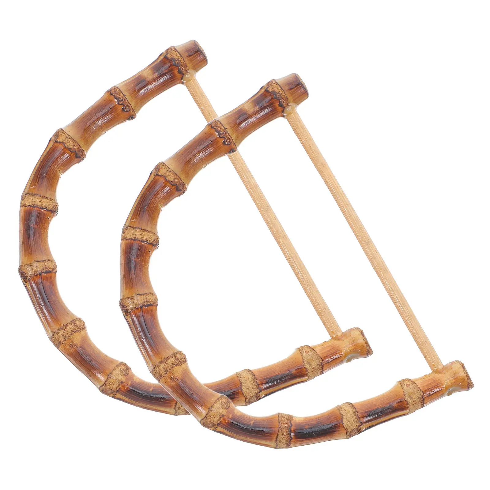 

2 шт. пластиковые ручки для сумок под бамбук, полукруглые D-образные, 12 см, кофейного цвета, для сумок ручной работы, аксессуары для ремонта и поделок