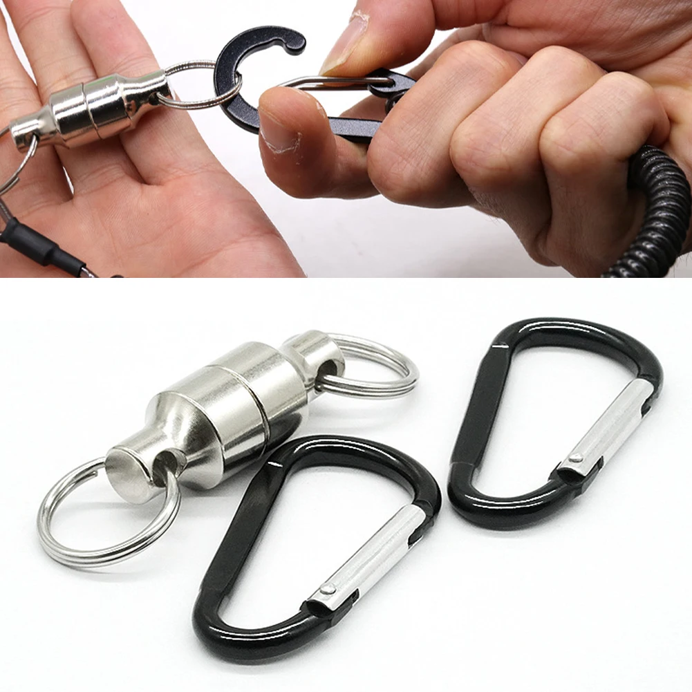 1Pc Lixada Clip Fishing Magnetic Net Release Holder Keeper Magnet Clip Landing Net Connector Holder Fishing Magnetic Clip