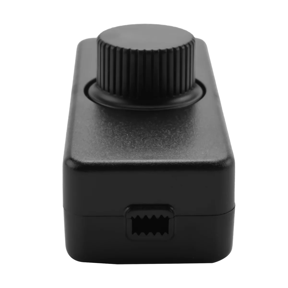 ABZV-inline LED-dimmer, ingebouwde draaibare AAN/UIT- en knopbedieningsdimmer voor dimbare 3-100W LED/gloeilamp zwart
