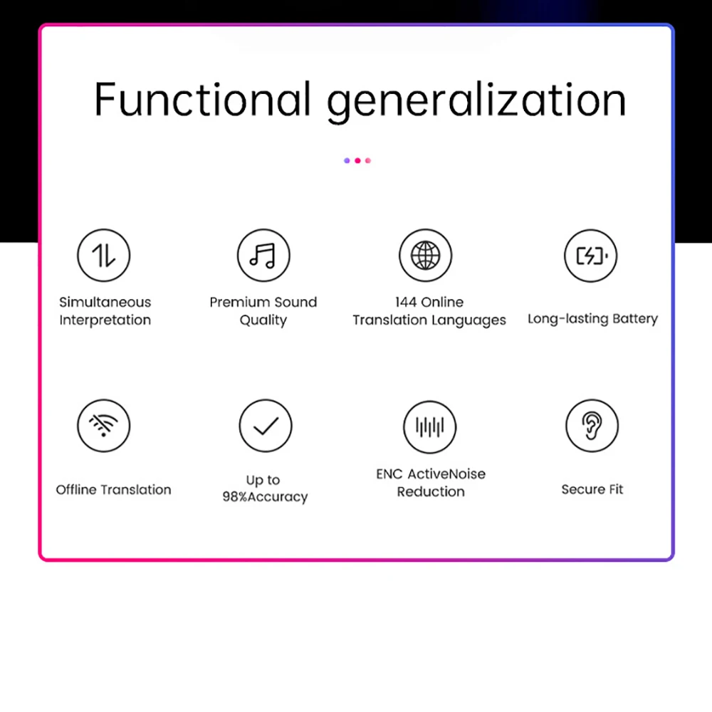 Auriculares de traducción simultánea Negocios Inglés Interpretación en tiempo real Traducción de conferencias de aprendizaje sin conexión