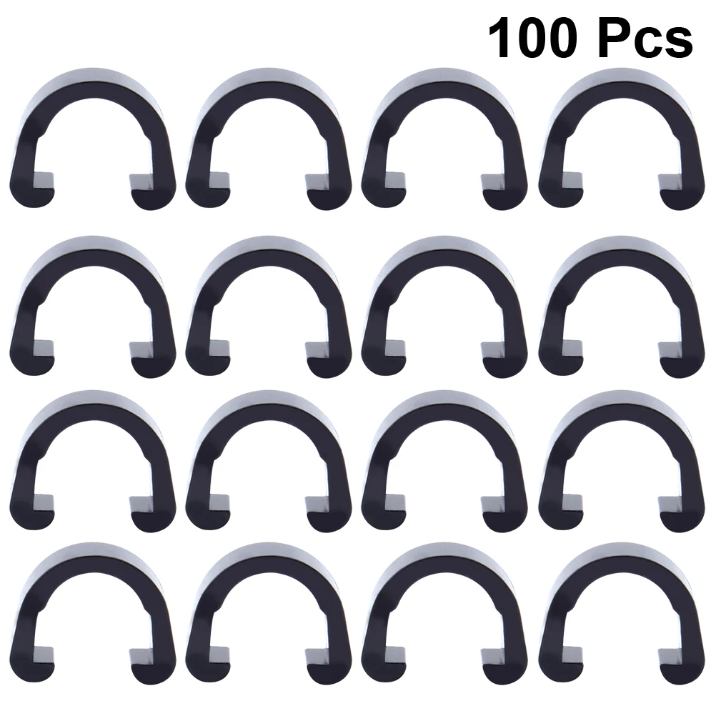 

100pcs Bicycle Speed Tube Buckle Lightweight Durable Plastic Cable Fastener C Shaped Clip For Mountain Road Bike Lines Pipes