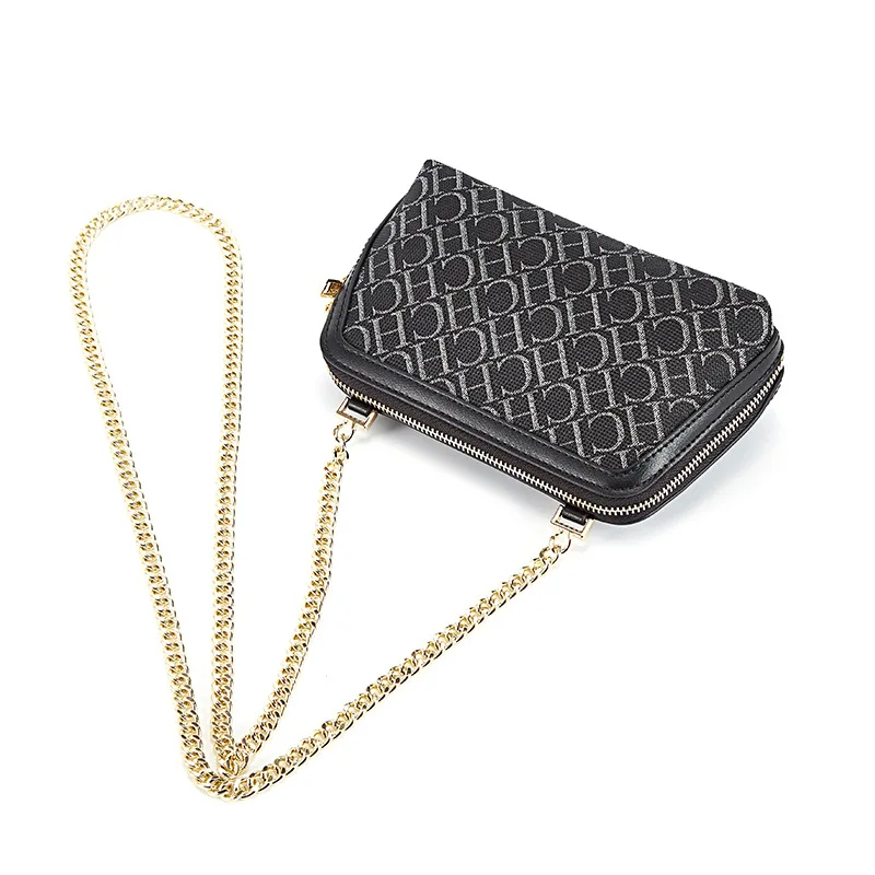 تصميم حقيبة كروس كلاسيكية عصرية للعلامة التجارية عبارة عن حقيبة كتف فاخرة خفيفة وسلسلة من جلد الغزال وحقيبة كارولينا هيريرا