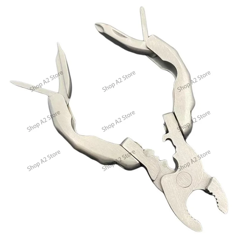 Portable 9 in 1 Pocket Pliers Mini EDC Tool Keychain Pliers Round Head Pliers Gadget Screwdriver Wire Cutter Outdoor