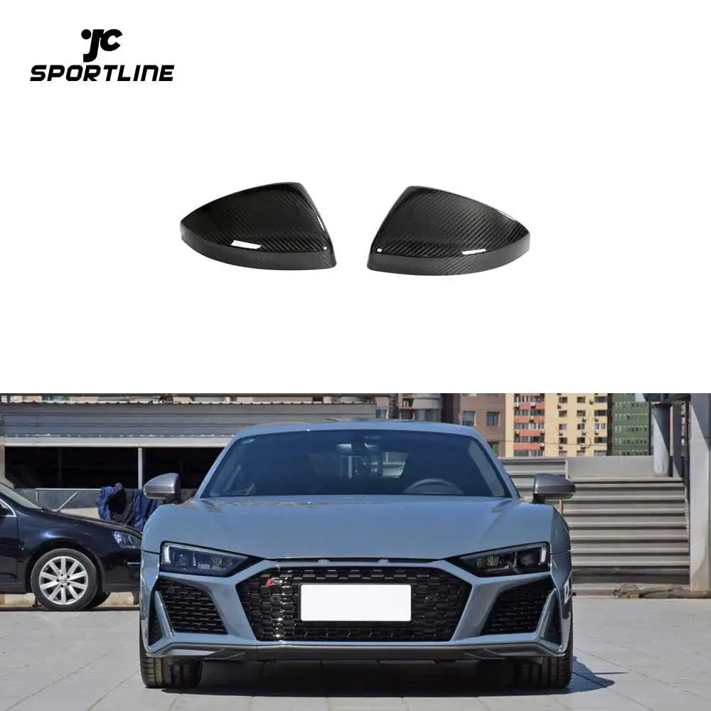 Prepreg Dry Carbon Fiber R8 Mirror Cover Cap Rearview for Audi R8 V10 2023