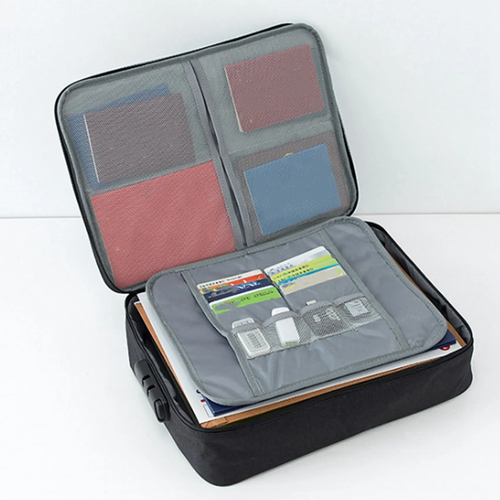 ABKJ-2X Document Ticket Bag Large Capacity Certificates Files Organizer For Home Travel Use To Store Important Items
