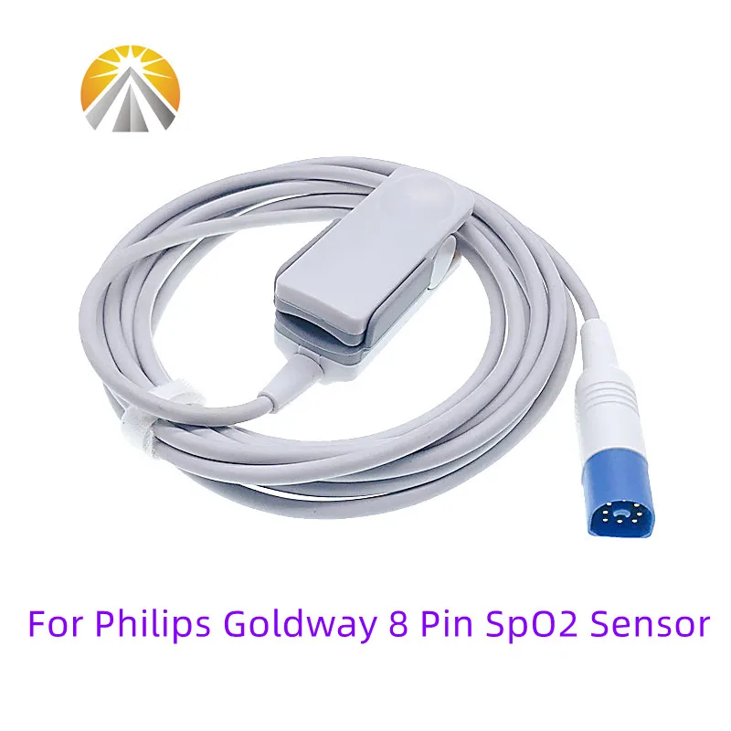 New M1191A SpO2 Sensor 8 Pin For Philips HP M3 M4 MP20 MP30 Goldway UT6000A G3 Reusable Adult Child Neonates Animal FHR Probe