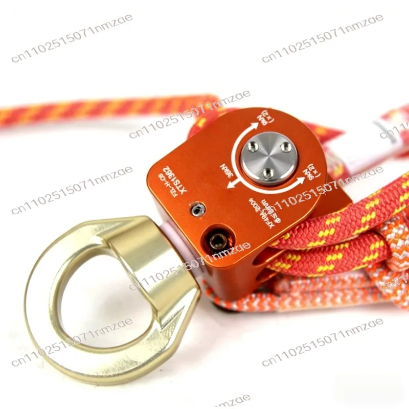 Multifunctional Labor-Saving Rope System Pulley 4:1 Lifting Ascender for Emergency Rescue Rope Operation