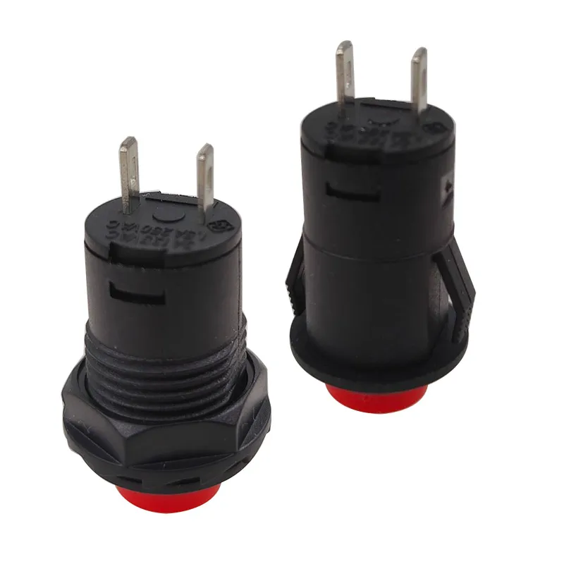 10PCS DS-428/427 Circular Button Switch Unlocking Self locking Switch Thread Type Opening 12mm Multiple ColorsDS-425