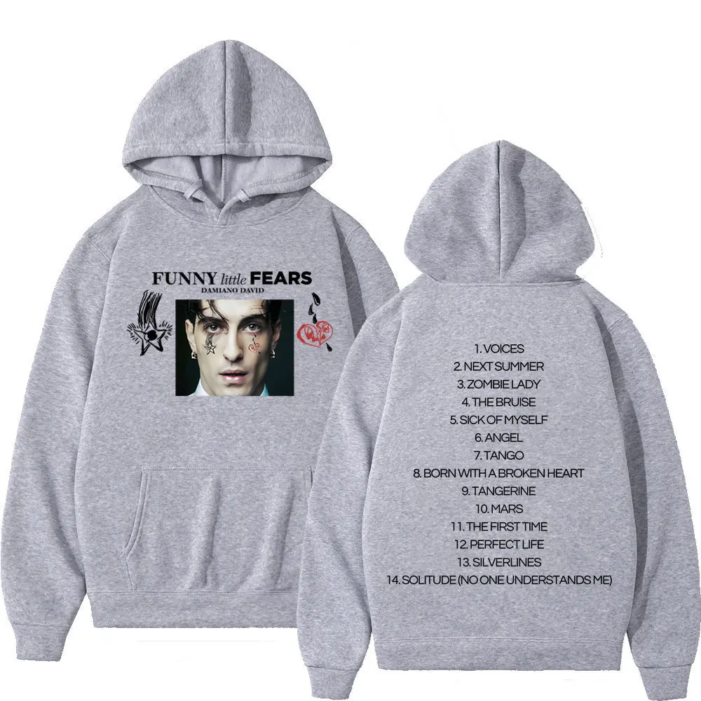 داميانو ديفيد مضحك الخوف الصغيرة جولة حول العالم الجرافيك هوديي الرجال النساء موضة الهيب هوب البلوز الشتاء موضة Harajuku ملابس رياضية