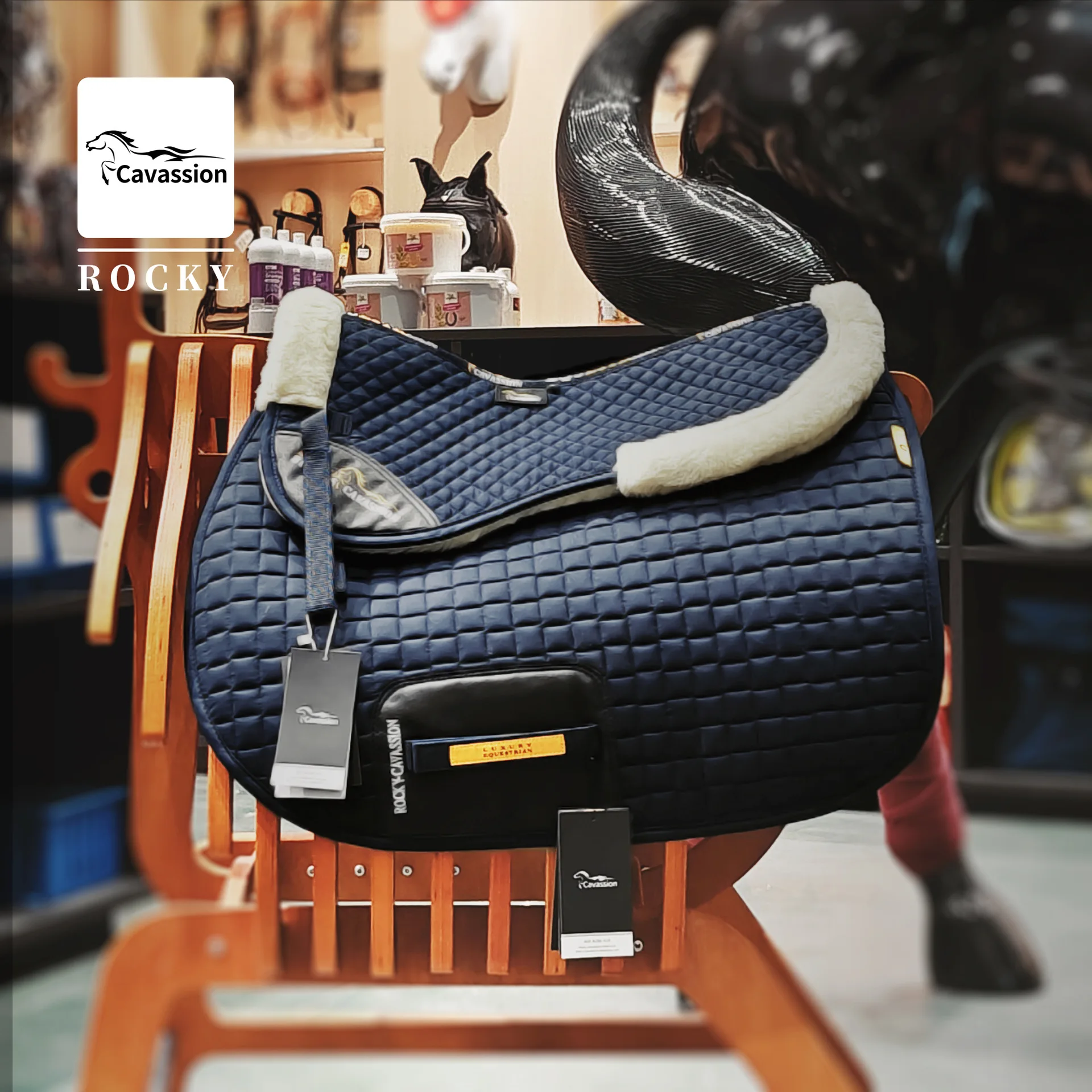 Cavassion Saddle Pad Sweat Shock Absorber Pad Saddle Horse Riding Supplies