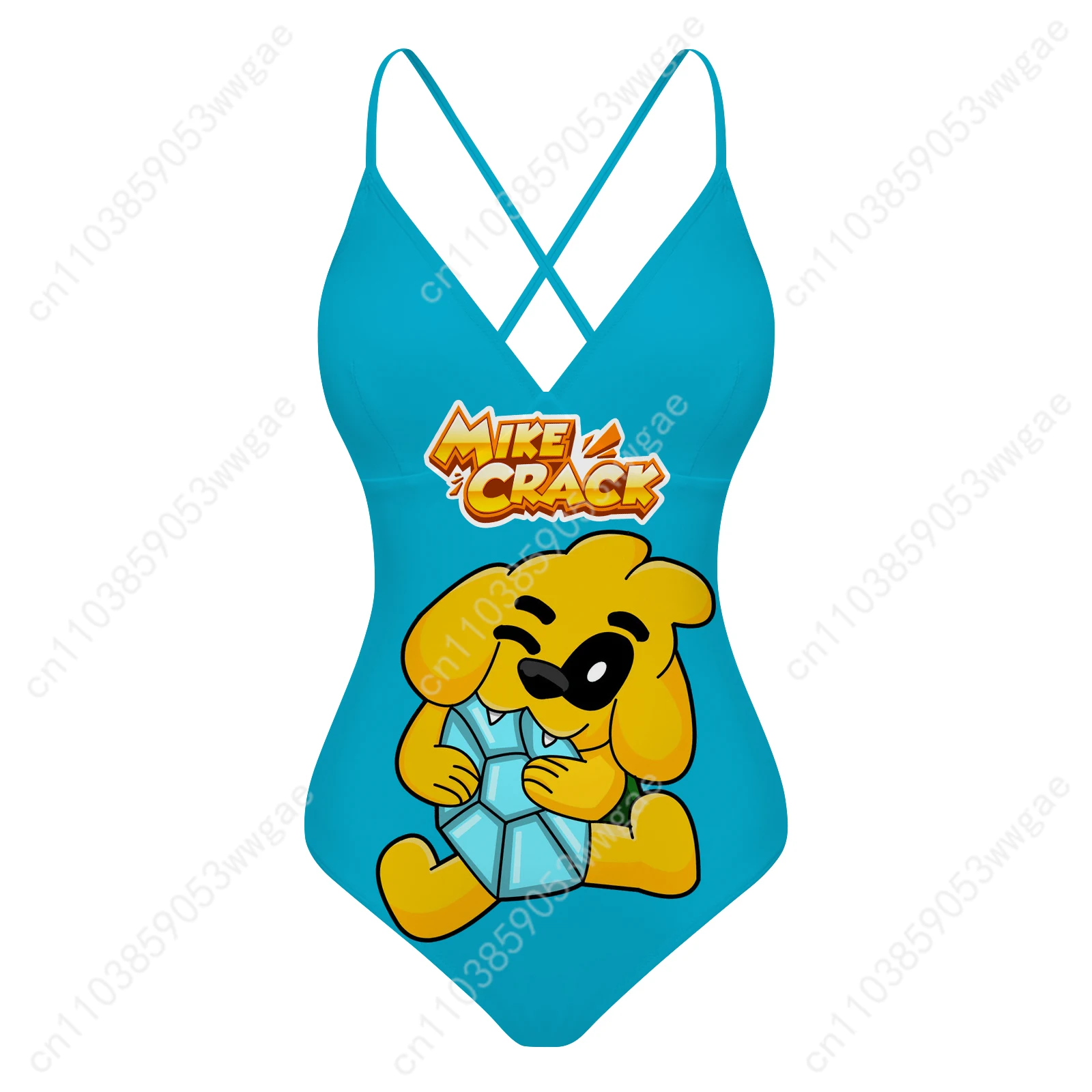 Mikecrack V-neck Halter Back Swimsuit Womens Bathing Suits Personalized Bikini Pool Beach Sexy Swimwear Customized Beachwear