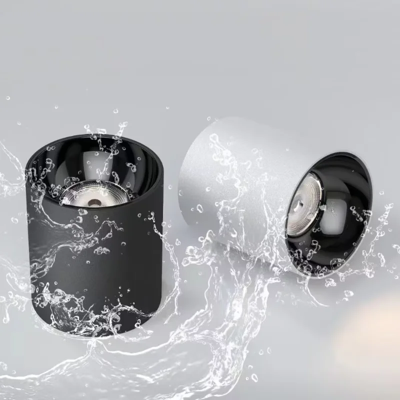 

IP65 водонепроницаемый поверхностный светодиодный круглый COB потолочный точечный светильник AC90-265V Балкон Ванная комната Домашнее наружное освещение