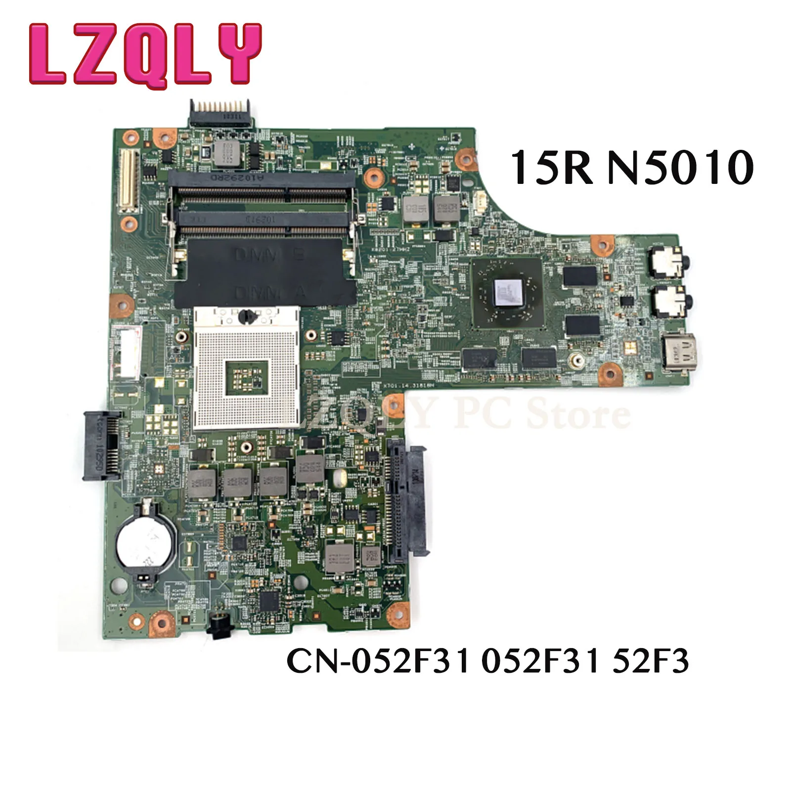 LZQLY 48.4HH01.011 CN-052F31 052F31 52F31 Laptop Motherboard For Dell Inspiron 15R N5010 HM57 HD5650 Graphics 1GB Main Board