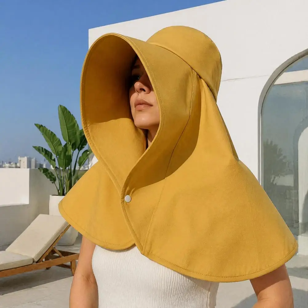 Wide Brim Hat with Neck Flap Foldable Gardening Hat Women’s Wide Brim Sun Hat with Neck Flap Uv Protection Fishing for Hiking