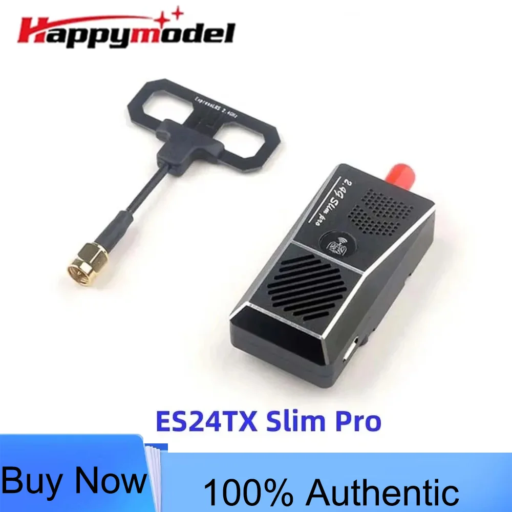 HappyModel ES24TX Slim Pro Nano 2.4G ELRS TX Module CNC Shell Cooling Fan Long Range Low Latency for TBS Tango 2 FRSKY X-Lite X9