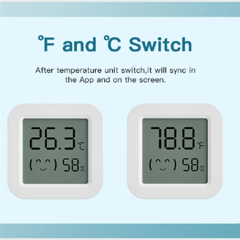 Tuya Zigbee Temperature Humidity Sensor Mini LCD Digital Display APP Remote Control Thermometer Hygrometer