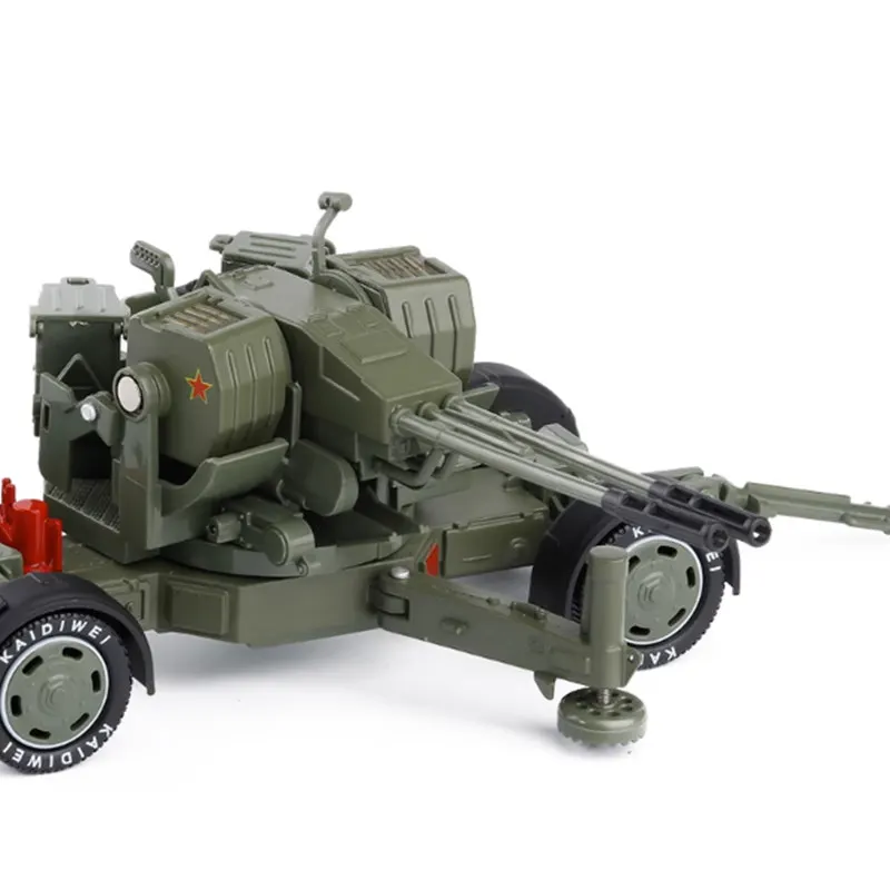 Modelo militar de aleación 1/35 para niños, pistola antiaérea, vehículo de lanzamiento de proyectiles, tanque de artillería de mortero, pistolas antiaeronaves, modelo de coche, Juguetes