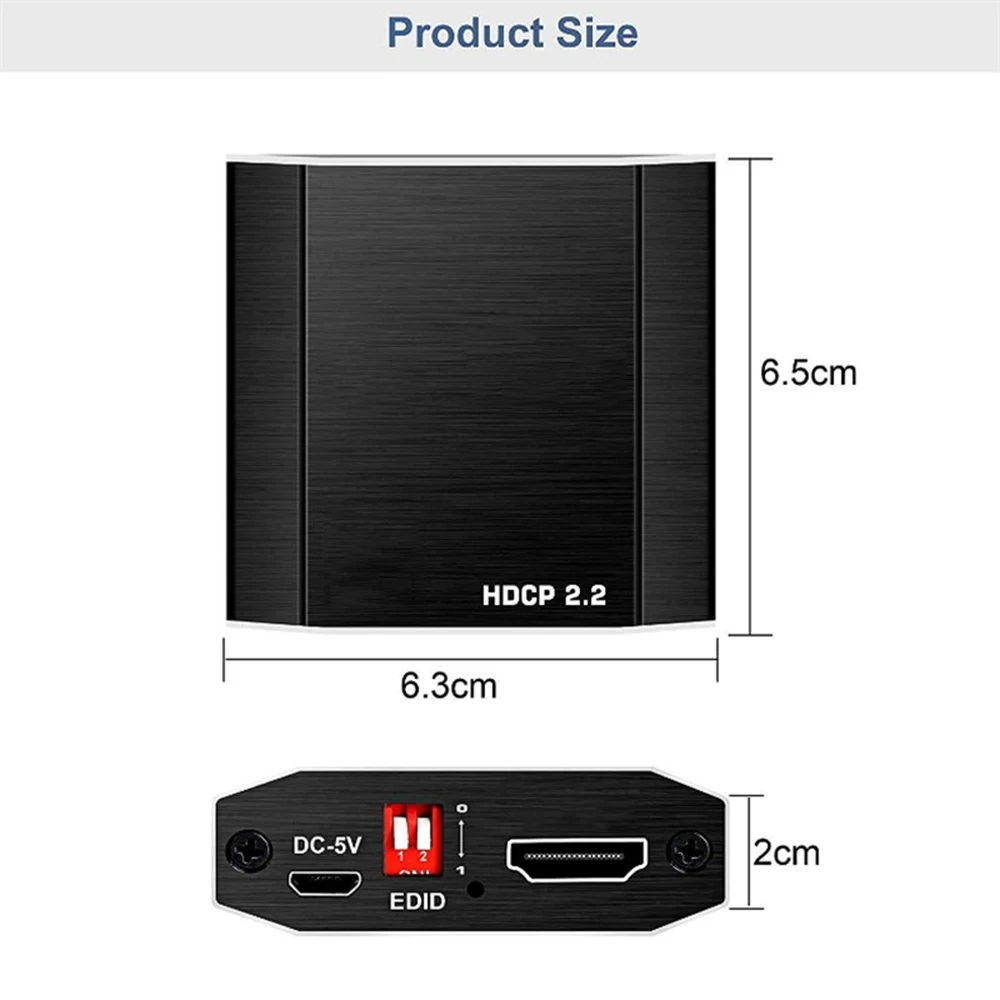 4K@60Hz HDMI-Compatible Displays Splitter Switch 1 In 2 Out With Scalar High Speed HDMI-Compatible Cable Support HDCP 2.2