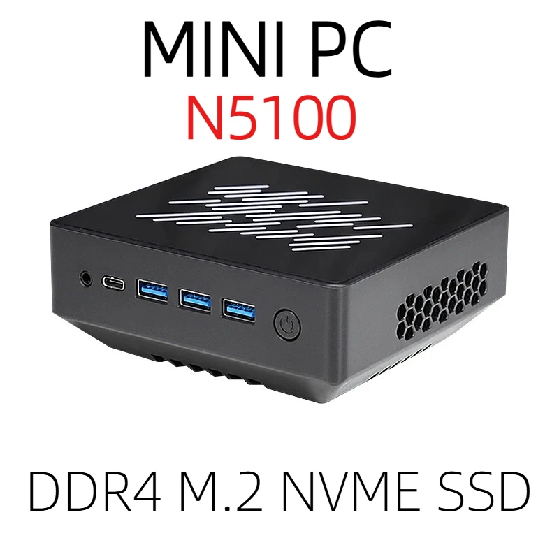 MINI PC Celeron N5100 Windows  DDR4 M.2 NVME SSD WIFI 6 BT5.2 RJ45 4K@60Hz Office Mini Pc