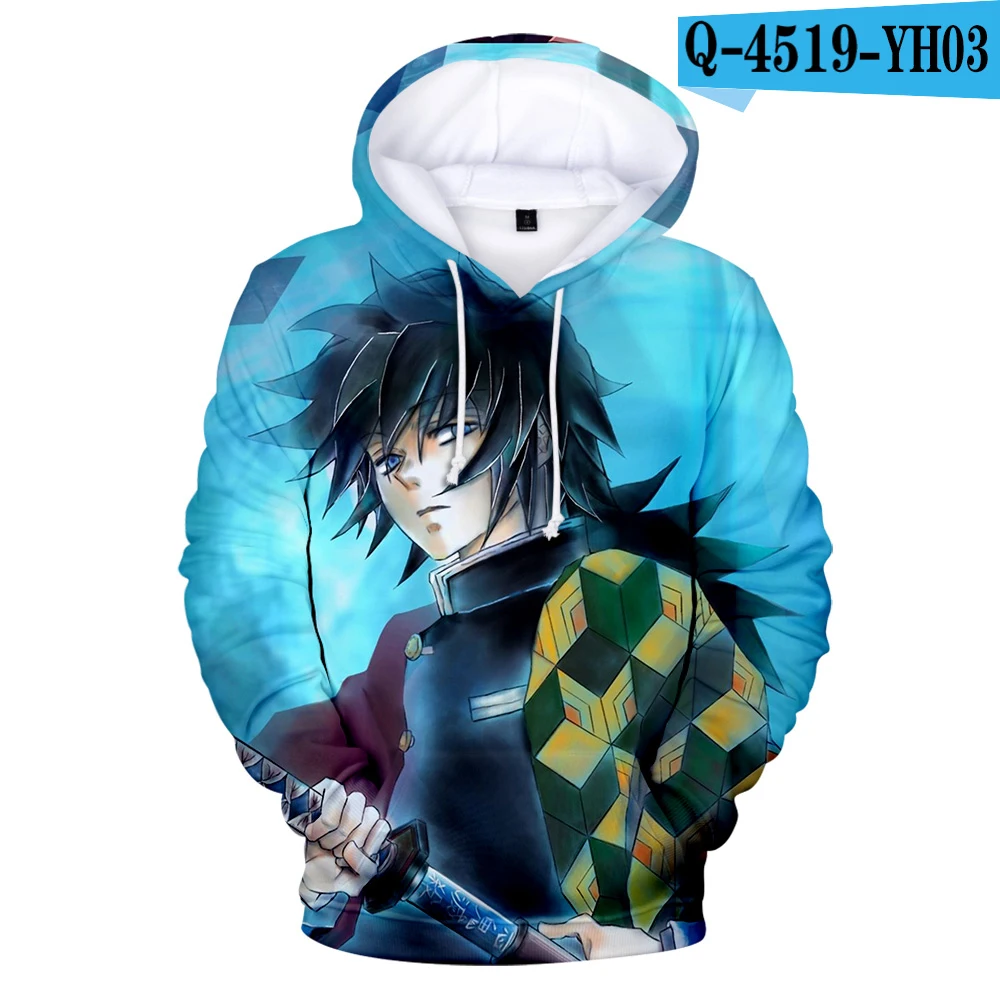 Demon Slayer Kimetsu no Yaiba 3d Print Sweatshirts Men Women Unisex Hooded Oversized Hoodie Kids Sweatshirt Cosplay Clothing