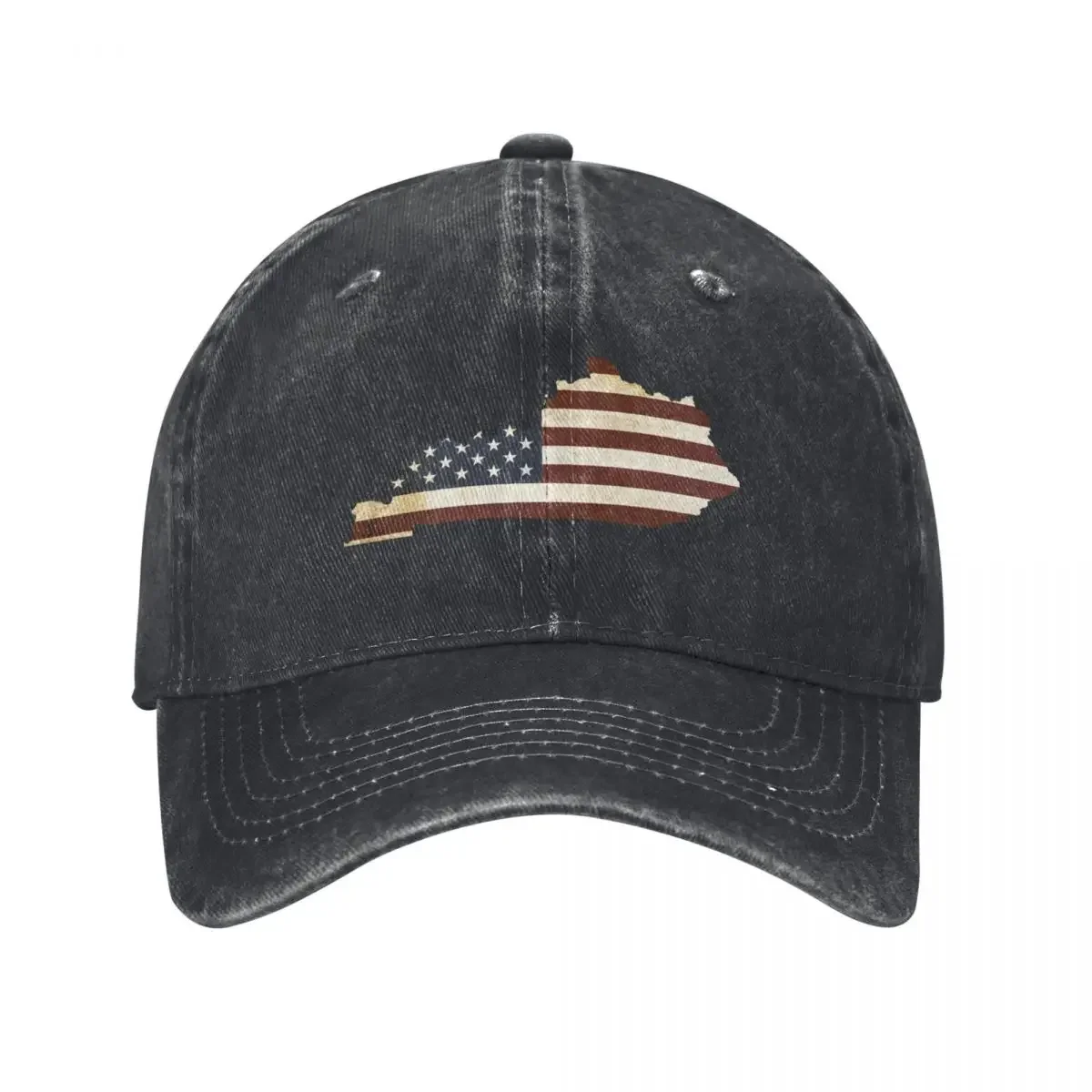 Kentucky State Map- Vintage American Flag Baseball Cap Fashion Beach Hood western Hat Men's Caps Women's