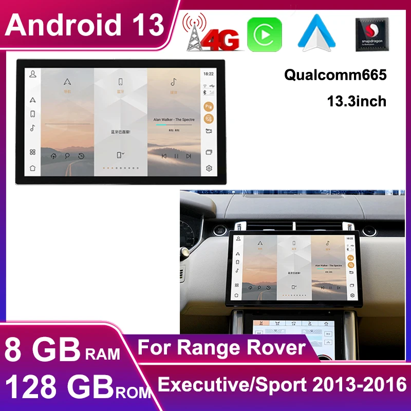 

Android 13 13.3inch For Range Rover Executive/Sport 2013-2016 Auto GPS Multimedia Player Wireless Carplay 8+256G