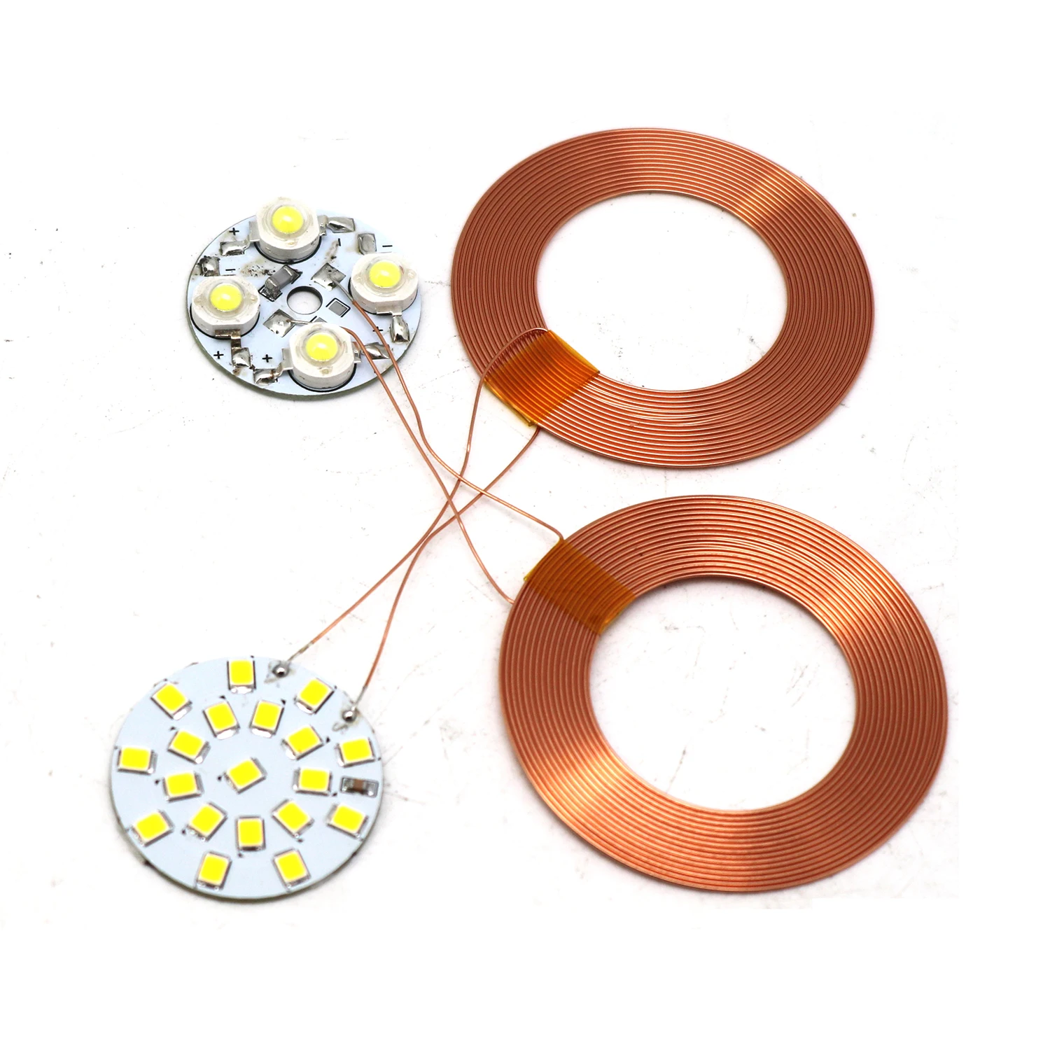 แหล่งจ่ายไฟไร้สายตัวรับสัญญาณหลอดไฟ LED W COIL DIY เครื่องส่งสัญญาณ COIL Induction Maglev Magnetic Levitation โคมไฟ