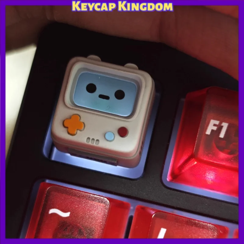 HCY Retro Gaming Console Translucent Keycaps Mechanical Keyboard Resin Custom Cute Keycaps PC Gaming Keyboard Accessories Gift