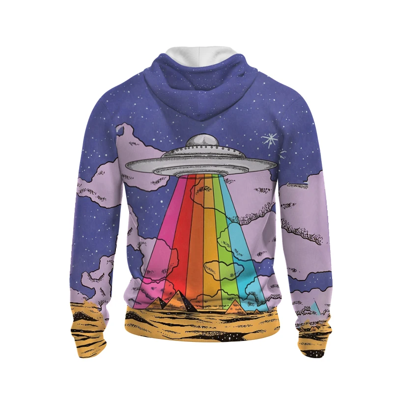 Hot Selling 3D Digital Printing Color Rendering Zippered Pullover For Autumn 2023, Street Graffiti Art Casual Hoodie