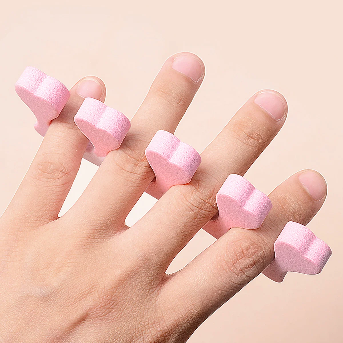 Nail Art Pink Soft - 10pair Pink Toe Finger Sponge Separators