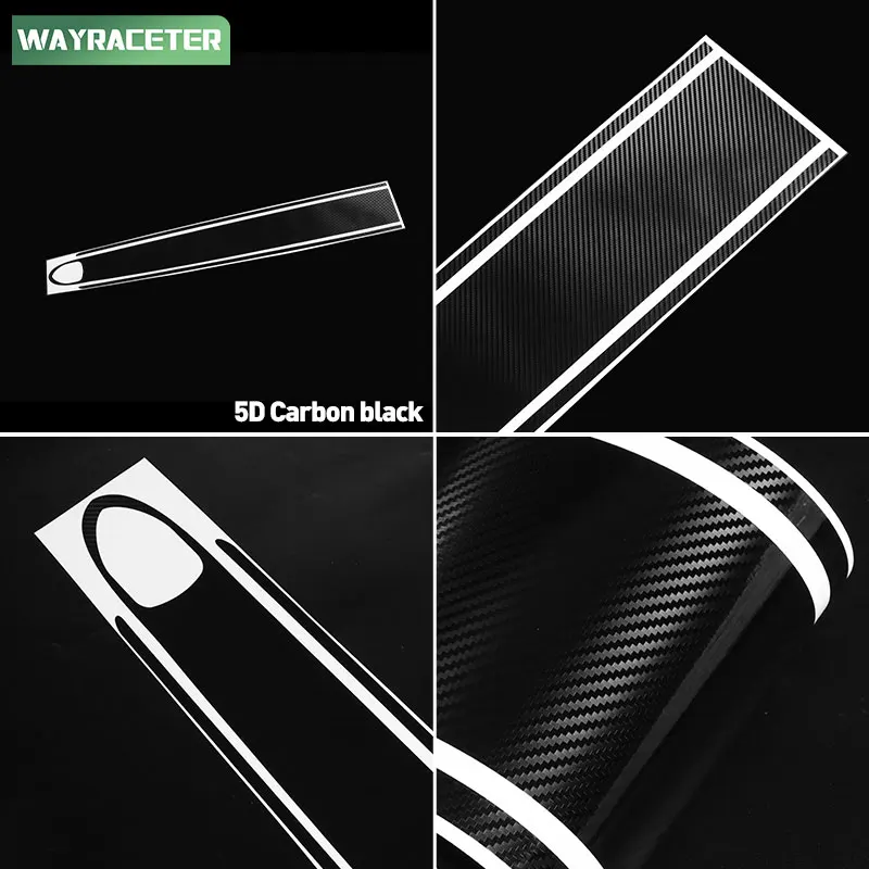 Car Hood Stripes Carbon Fiber Vinyl Decal Engine Cover Sticker For Porsche Cayenne 958 GTS Turbo 9Y0 9YA 9YB 9YC 2011 2026 2018