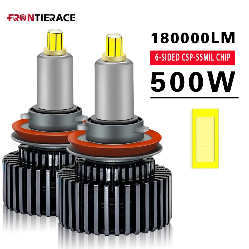 360 H11 Projector Lens Led Headlights Bulbs Chip Auto Lighthouse Ultra LED High Beam  12v 24v H7 H11 H1 9005 9006