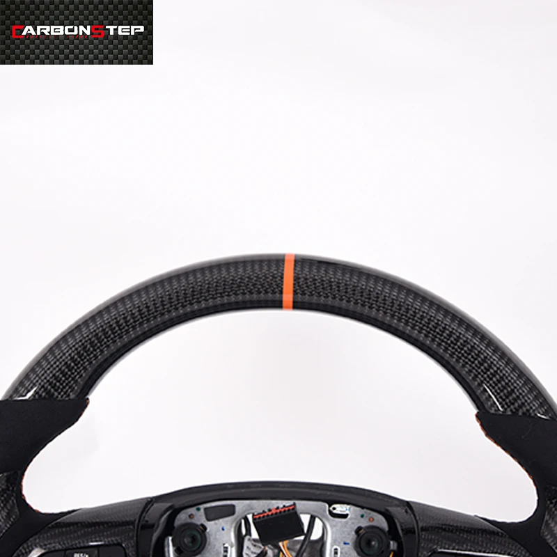 2022 Hot Selling Factory Price Glossy Carbon Fiber Steering Wheel With Position Line for Chevrolet