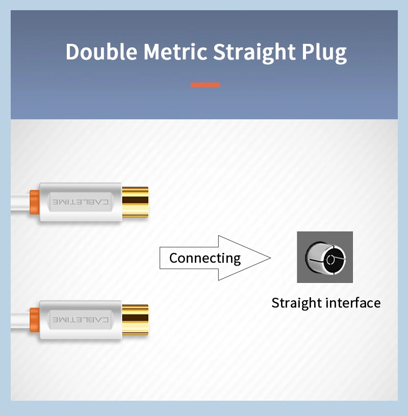 CABLETIME TV-Kabel M/F 3C2V Videokabel für hochauflösenden Fernseher HD Hochwertige Antenne TV STB Digital TV Line C268 – Detail 9
