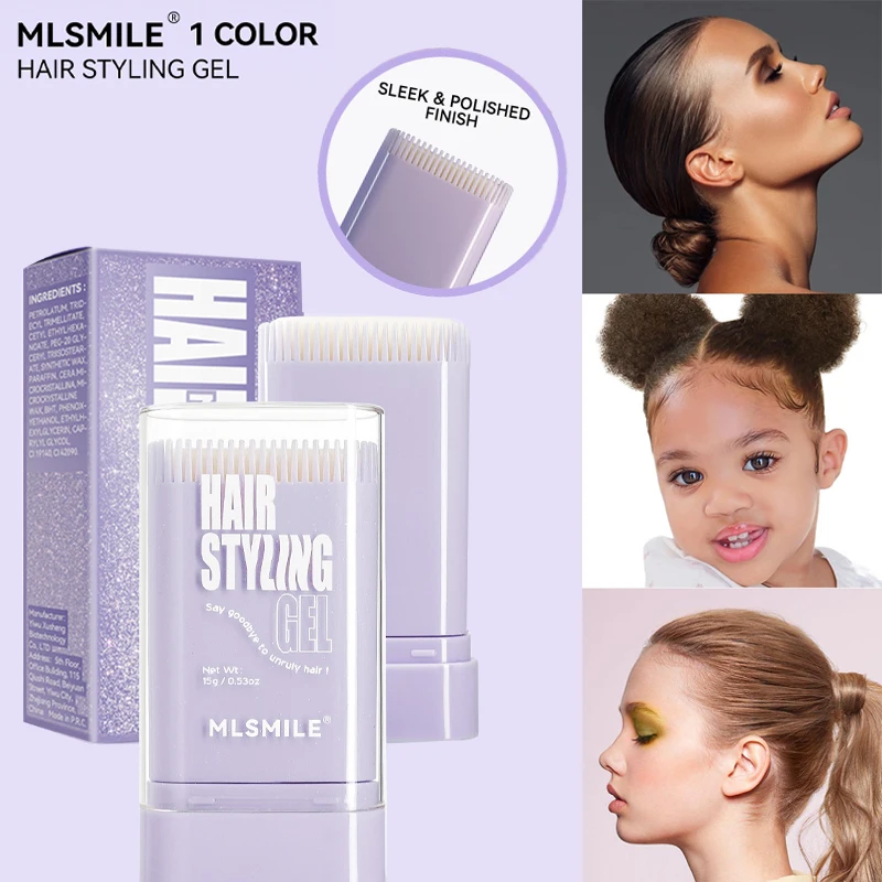 

MLSMILE Восковая палочка для волос с расческой для женщин и детей Pomade Control Frizz Flyaway Натуральный воск для укладки волос Гель-крем для волос