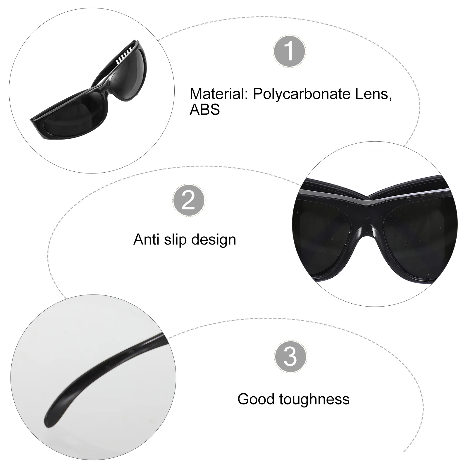 6 Pcs Welding Goggles Protective for Glasses Round Safety Eyes Electric Work