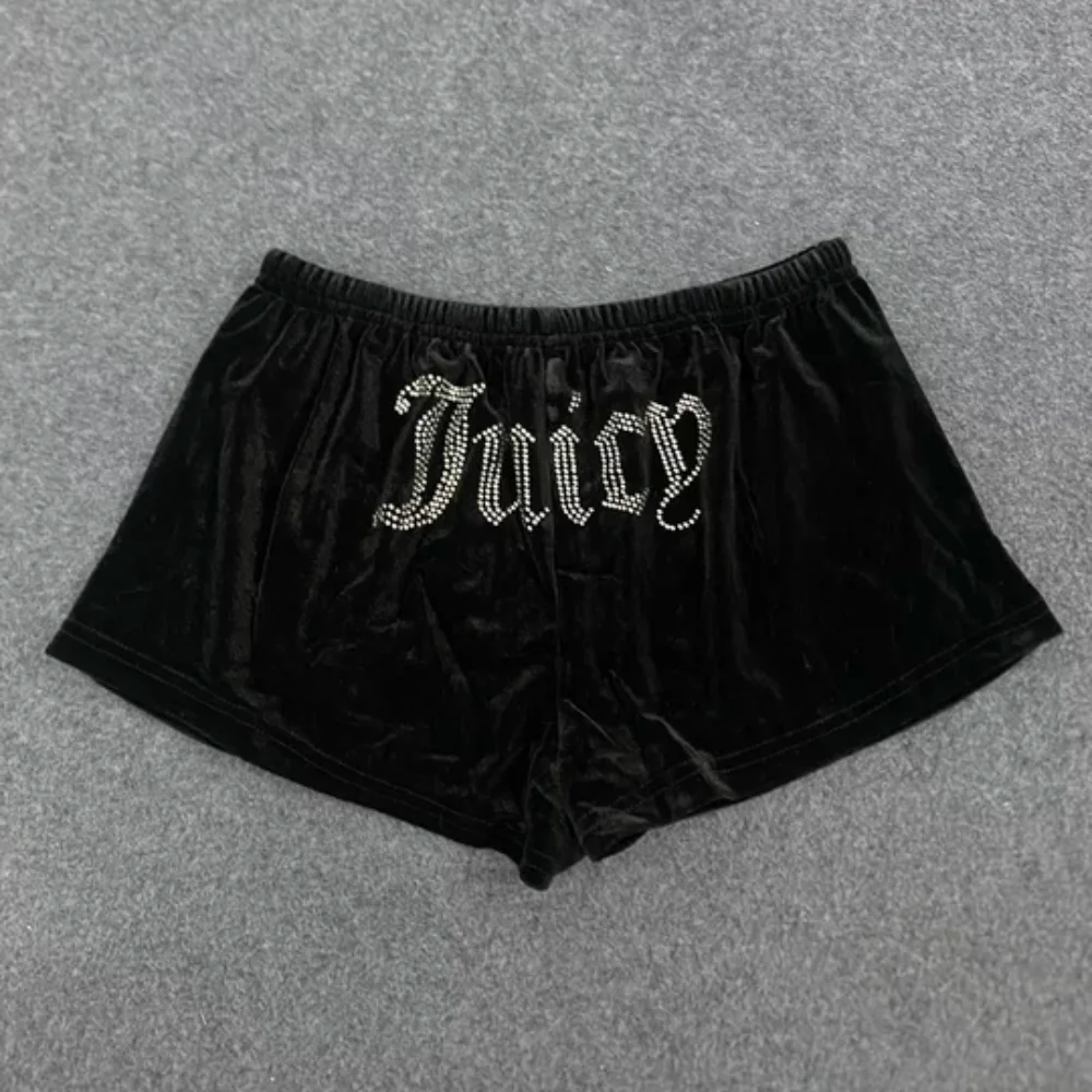 กางเกงขาสั้นสไตล์ยุโรปและอเมริกา แฟชั่นสาวสุดฮอต Y2K ฮาราจูกุ ประดับเพชร พิมพ์ลายตัวอักษร ทันสมัย สไตล์เรโทร กางเกงกีฬา