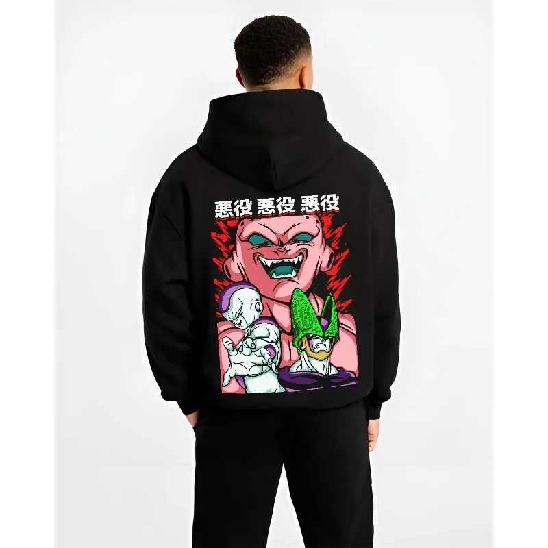 

2025 Dragon Ball Men's Hoodies Autumn Winter Japanese Anime Majin Buu Prints Clothing Y2K Sweatshirt 100% Cotton Male Sportswear
