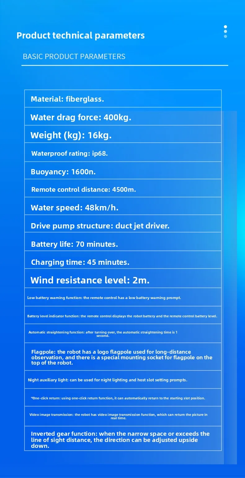 روبوت إنقاذ المياه الكهربائية النار الإنقاذ المياه تحلق الجناح الإضاءة اللاسلكية المياه التحكم عن بعد الإنقاذ تحلق الجناح