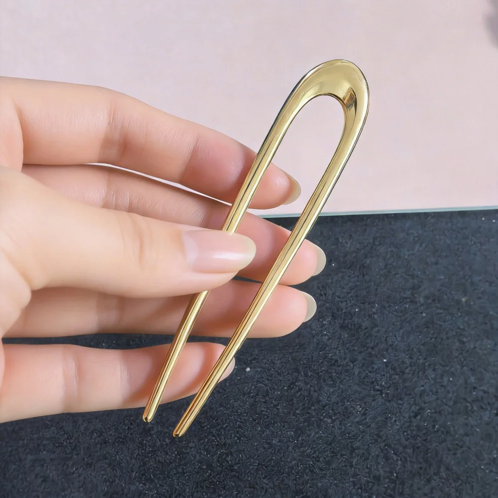 Neue Einfache U-förmige Haarnadel Metall Haar Sticks U Französisch Haar Clips Pins Modische Haar Schmuck Zubehör für Frauen Großhandel
