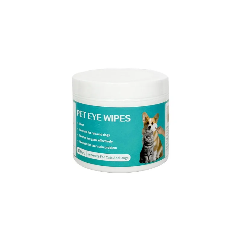 100 Piece Pet Eye Cleaning Wipes Tear Mark Remover for Cats Hygienic Grooming Wet Tissues for Home Pet Care