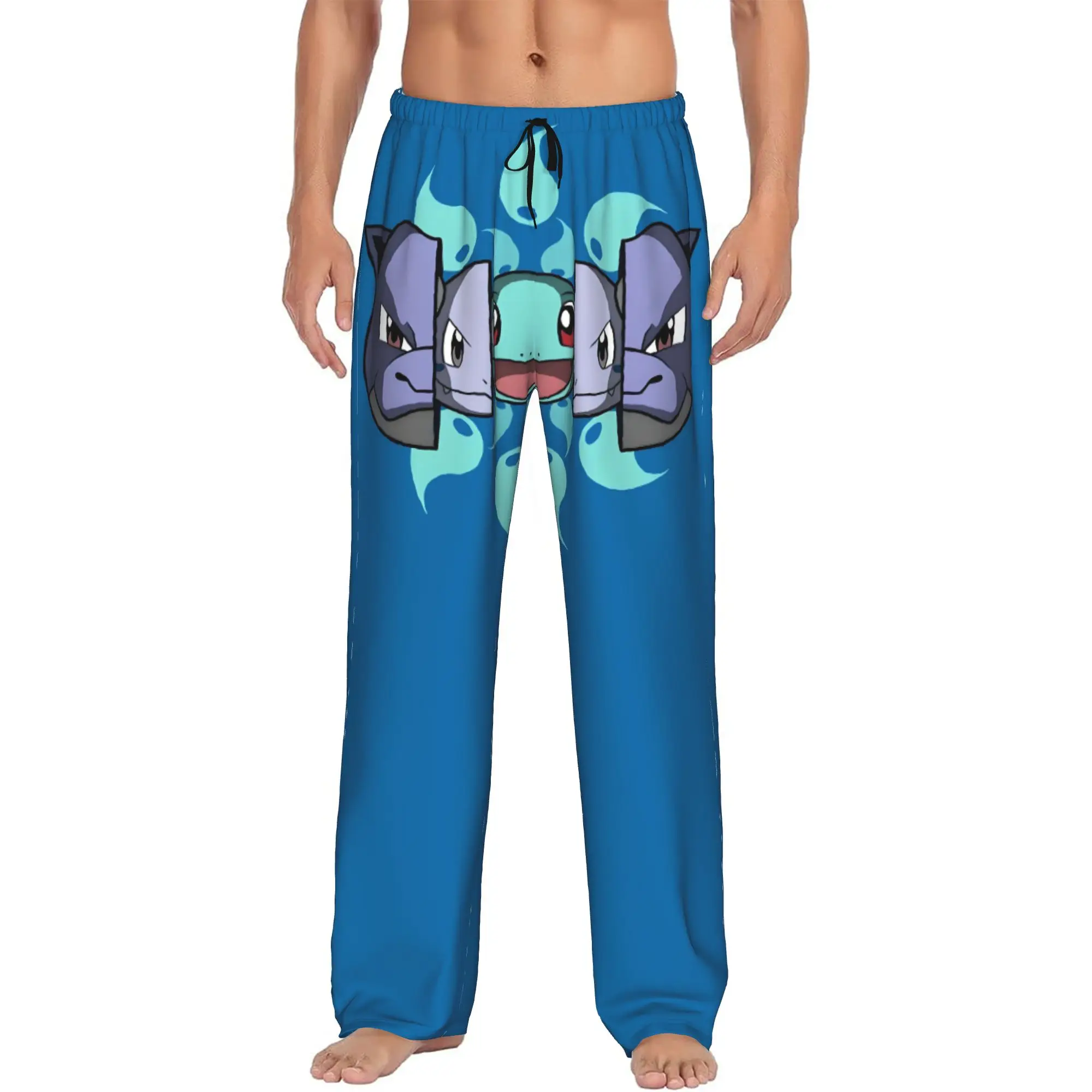 Custom Men's S-Snorlaxed Anime Pajama Pants Printed Monster Cartoon  Sleep Sleepwear Bottoms with Pockets