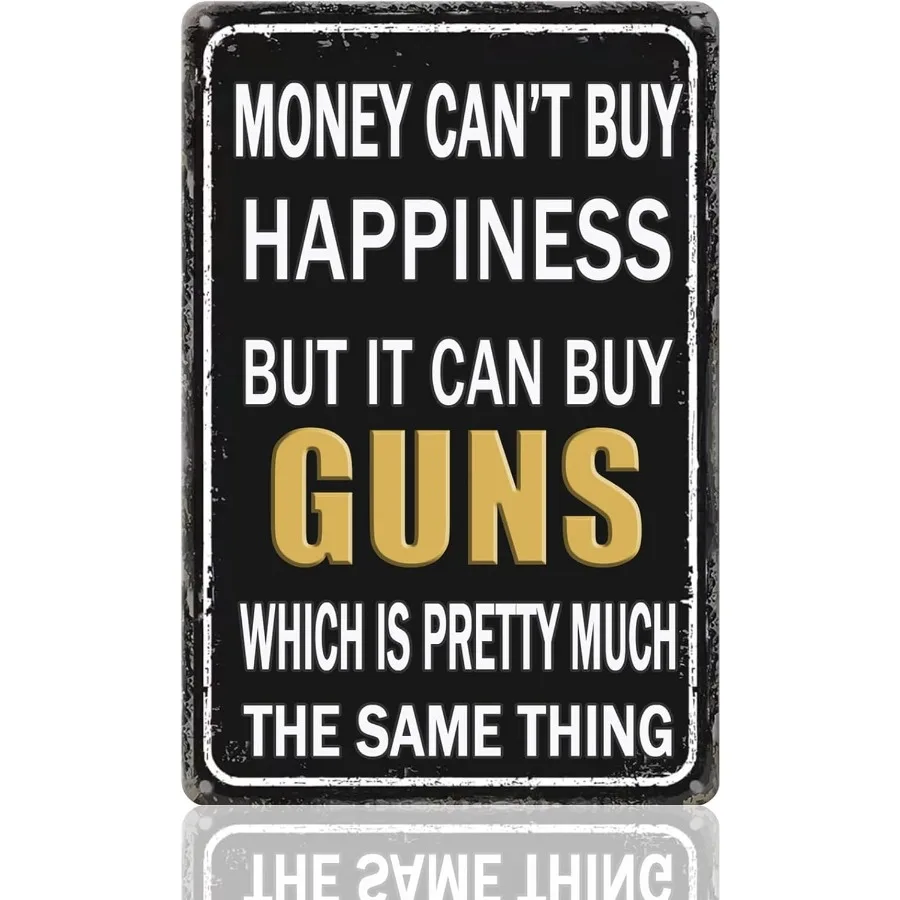 تين تسجيل البنادق اكسسوارات للرجال رجل الكهف علامات وديكور مضحك معدن القصدير تسجيل هدايا باردة لمحبي البندقية هدايا الصيد للرجال