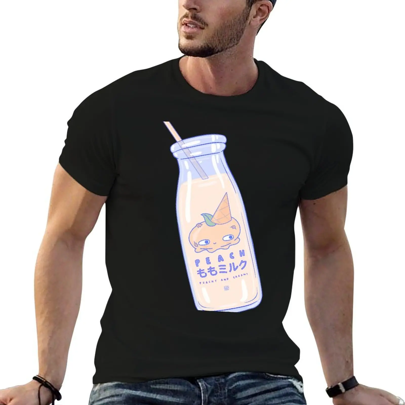 

Peachy and Creamy T-Shirt t shirt man casual t shirt men 100% cotton luxury brand T-Shirt