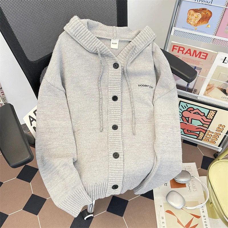 

Men's Casual Knitted Cardigan Sweater Button up Loose Fit Winter Warm Polyester Fiber round Ne Long Sve T-irt Sle