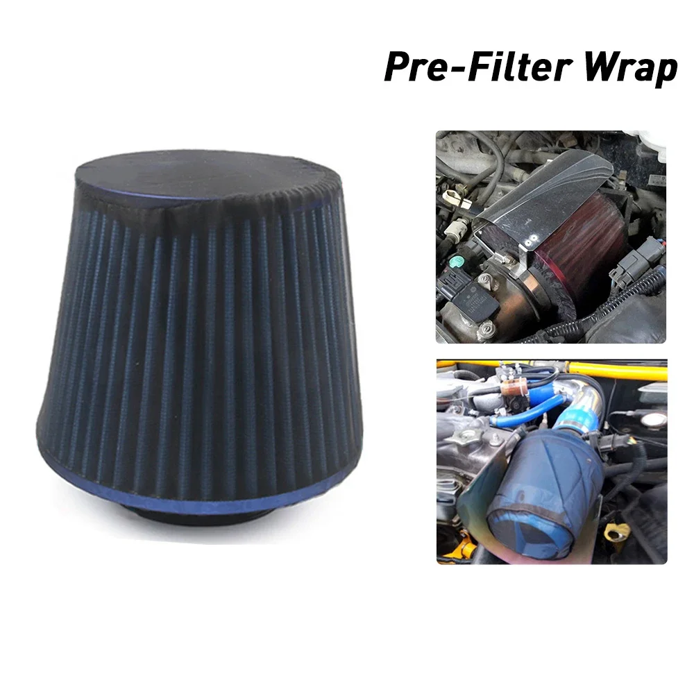 Universal Black Waterproof Oilproof Dustproof Cone Air Filter Protective Cover For High Flow Intake Air Filters