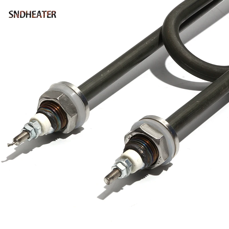 SNDHEATER 304SS عنصر تسخين خزانة التبخير 2KW 3KW 4KW 5KW 6KW أنابيب غلاية مياه الزيت الأخضر 110 فولت/220 فولت/380 فولت 250/290/340 مللي متر