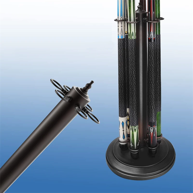 

Billiard club holder Floor-to-ceiling billiard club holder Billiard room club holder Metal six-hole storage display stand