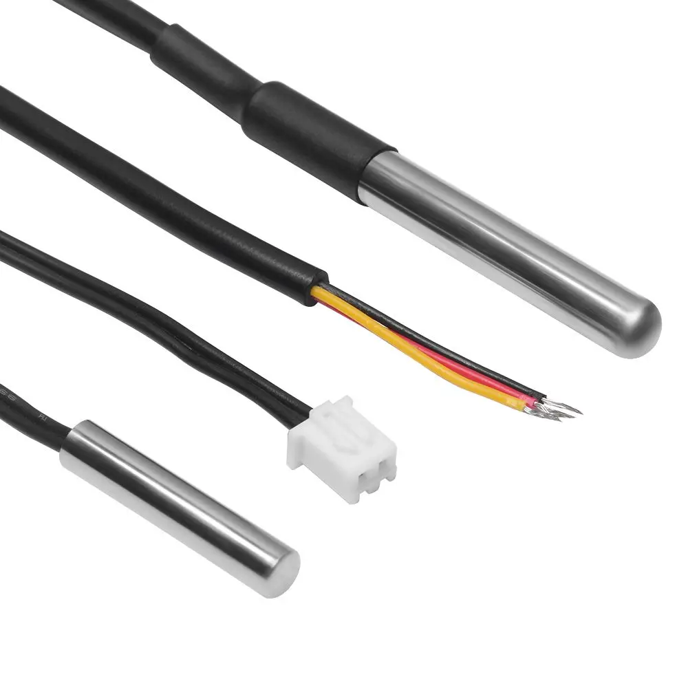 0.5/1/2/3/5/10m Temperature Sensor Accessories B3950 10K Waterproof Digital Thermal Probe DS18B20 Cables NTC Thermistor Cable