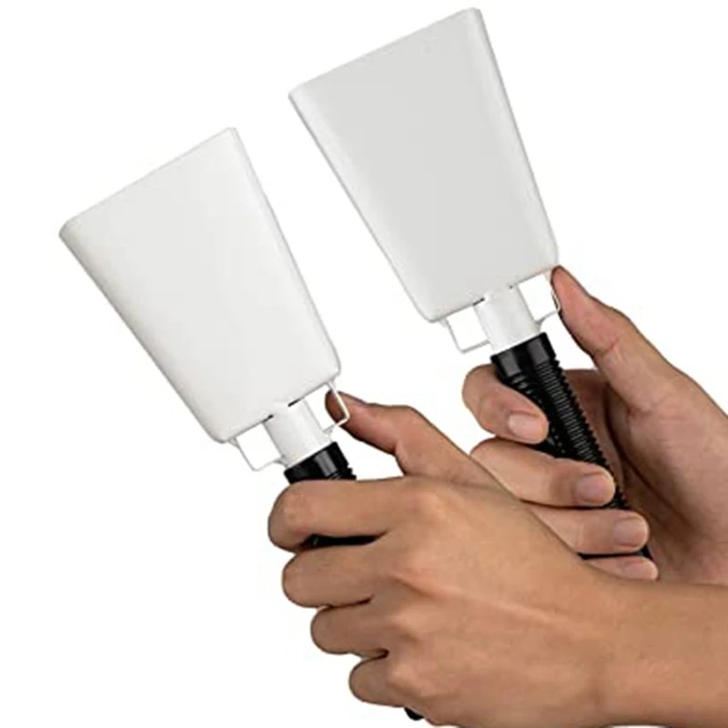 2Piece Steel Cowbell 8 Inches With Handle Steel, Plastic Cow Bell For Sports Activities, Soccer Games, Parties, Farms